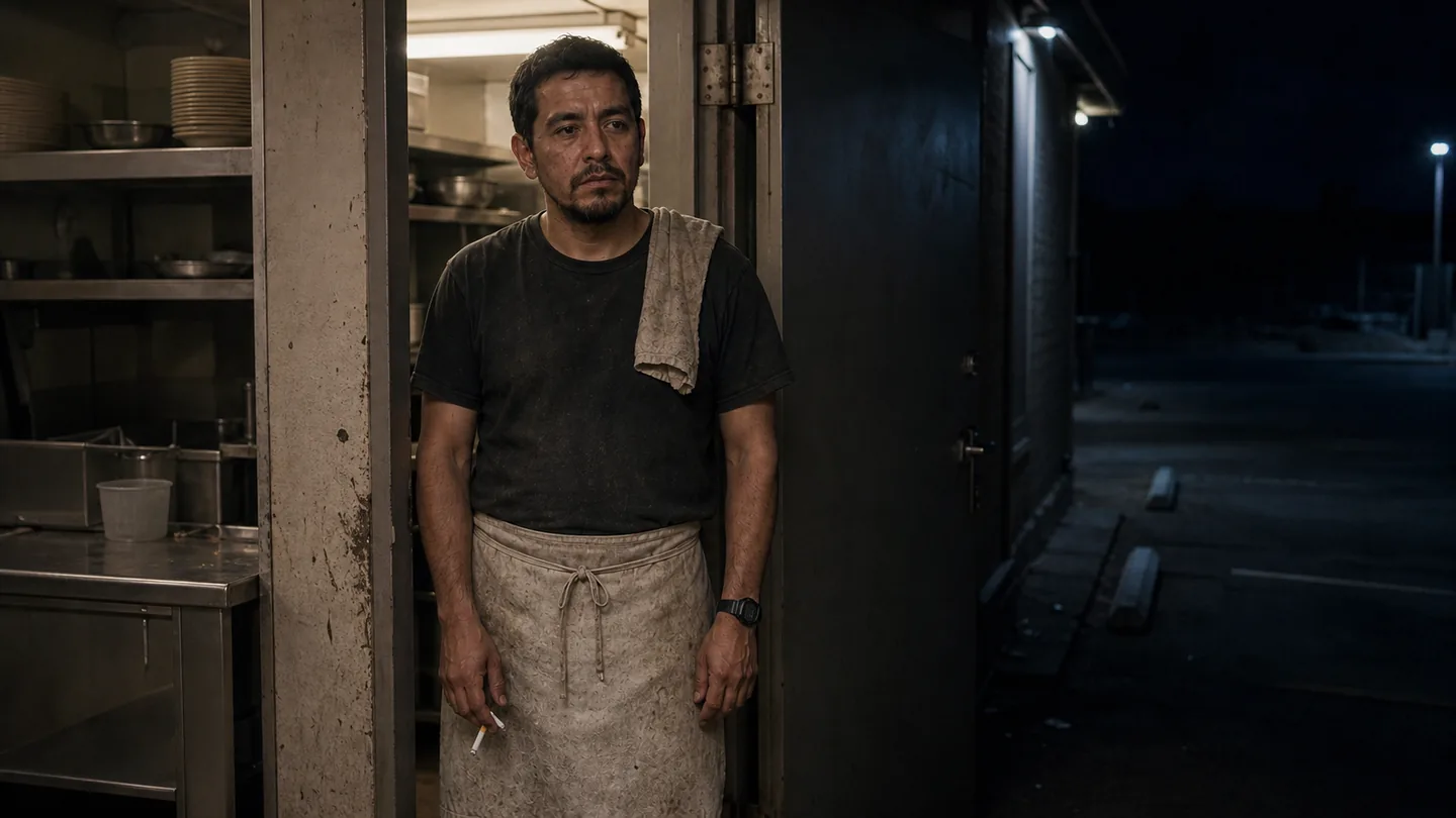 Beto Armenta standing in the back doorway of the Coyote Grill